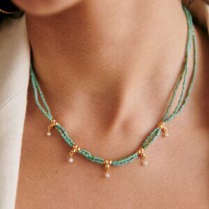 Jewelry Archives - Sezane Billie Necklace Turquoise / Gold